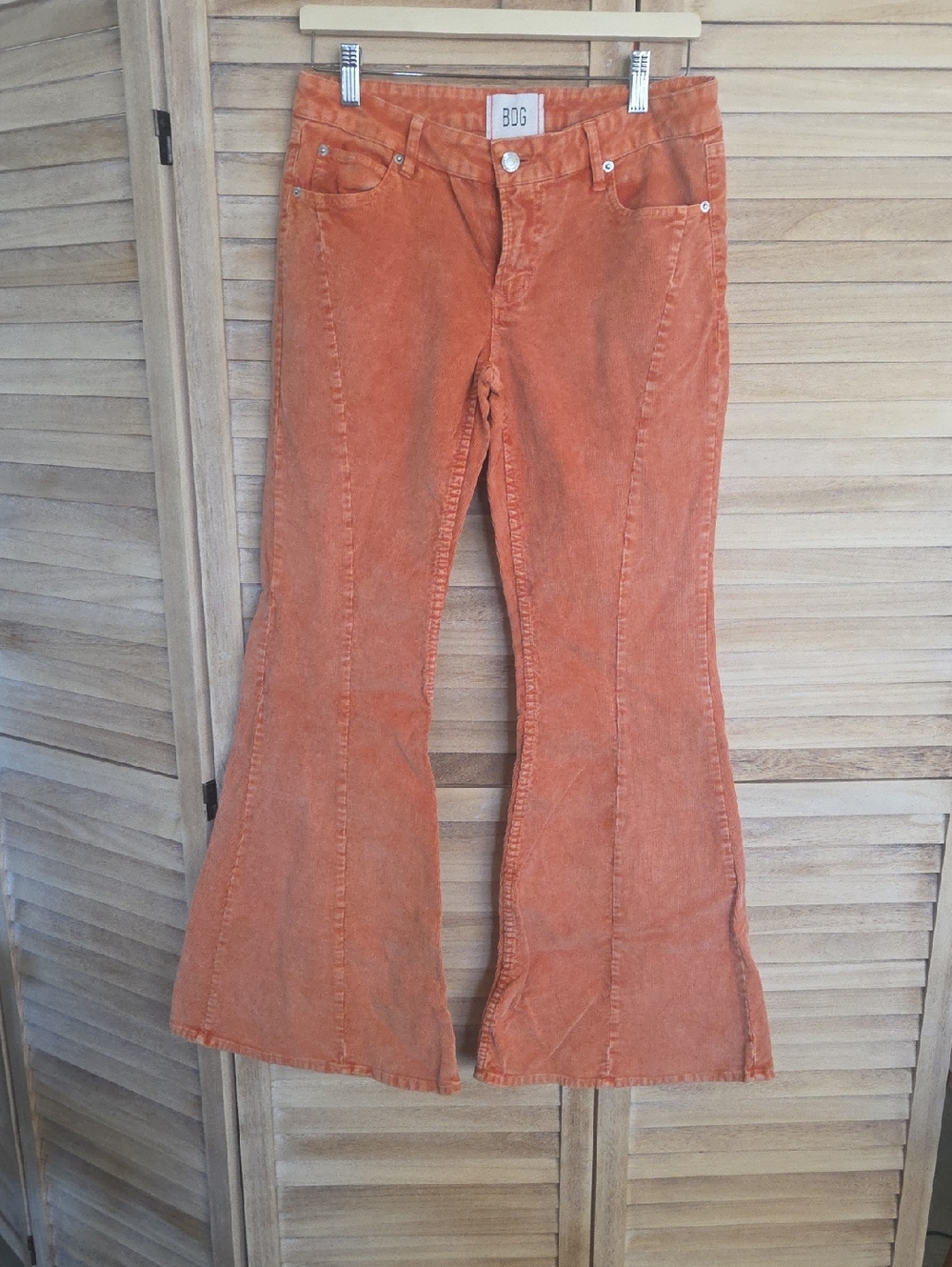 BDG Orange Corduroy Flare Pants